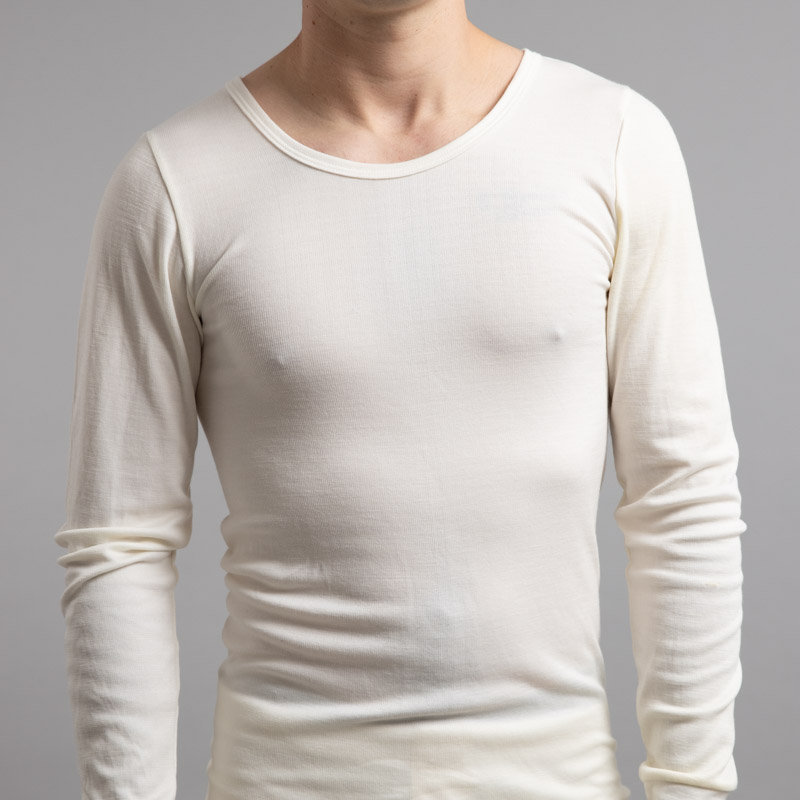 Thermo Fleece® – Mens Long Sleeve Top – Round Neck – Thermal Blend with Merino  Wool - Thermo Fleece